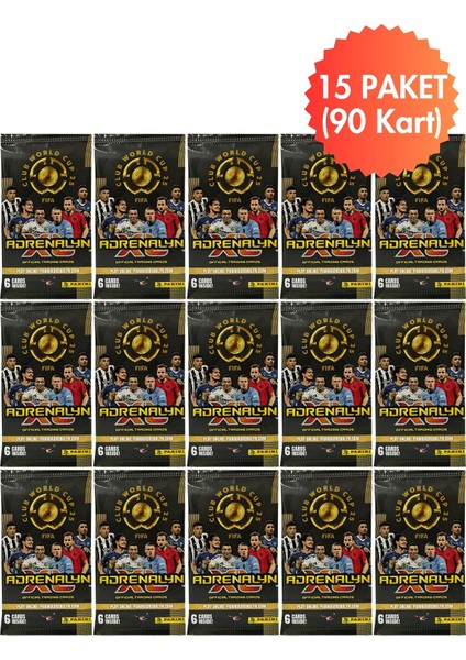 Panini Club World Cup 25 Lisanslı Orijinal Trading Kartları Cards Koleksiyonluk 6lı x 15 Paket