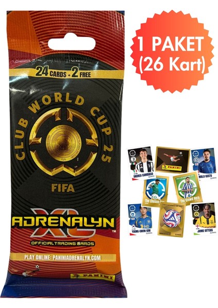 Panini Club World Cup 25 Lisanslı Orijinal Fat Pack Trading Kartları Cards Koleksiyonluk 26LI