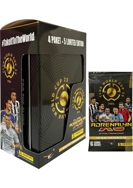 Panini Club World Cup 25 Lisanslı Orijinal Tin Teneke Kutu Trading Kartları Cards Koleksiyonluk