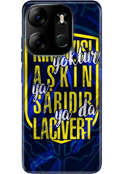 Tecno Spark Go 2023 Kılıf Silikon Desenli Coloured Uv Kapak Aşkın Rengi Sarı Lacivert