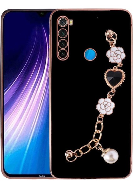 Xiaomi Redmi Note 8 Uyumlu Renkli Zincir Takı Tasarımıyla El Tutamaçlı Moda Kılıf