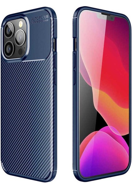 Apple iPhone 13 Pro Max Kılıf Karbon Fiber Görünümlü Ultra Ince Carbon Case