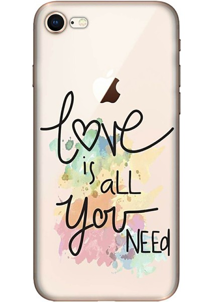 Iphone 7 8 Se 2020 Pure Modern Desenli Silikon Kılıf Love Is All