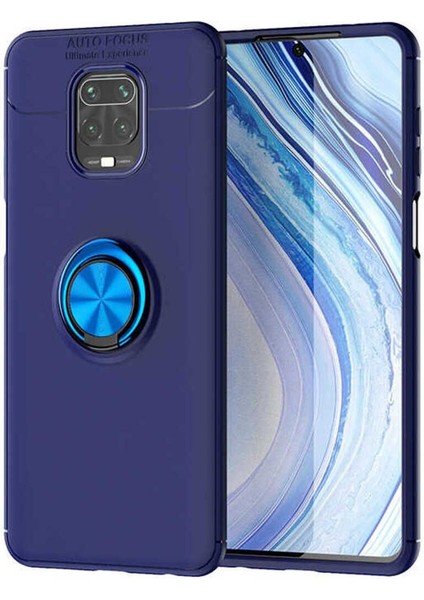Xiaomi Redmi Note 9s Kılıf Yüzüklü ve Manyetik Araç Tutuculu Tpu Silikon