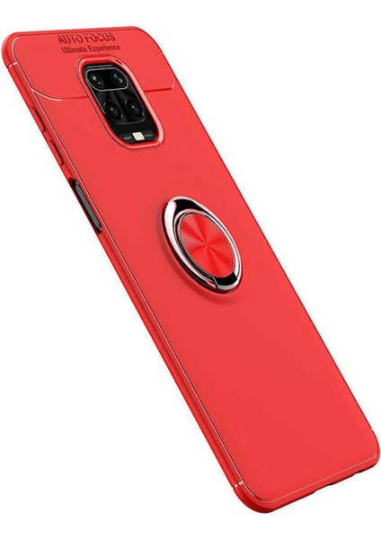 Xiaomi Redmi Note 9s Kılıf Yüzüklü ve Manyetik Araç Tutuculu Tpu Silikon