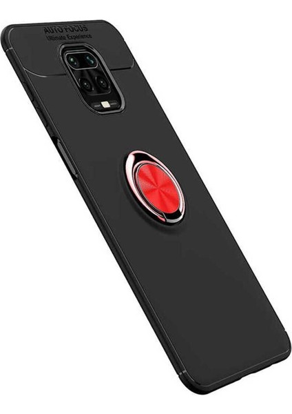 Xiaomi Redmi Note 9s Kılıf Yüzüklü ve Manyetik Araç Tutuculu Tpu Silikon