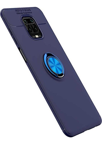 Xiaomi Redmi Note 9s Kılıf Yüzüklü ve Manyetik Araç Tutuculu Tpu Silikon