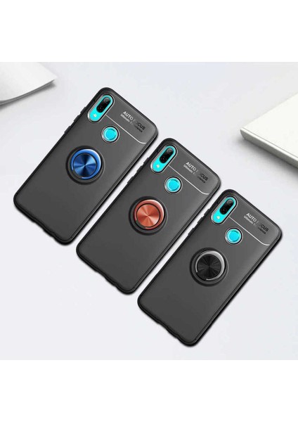 Huawei Y6 2019 Kılıf Yüzüklü ve Manyetik Araç Tutuculu Tpu Silikon