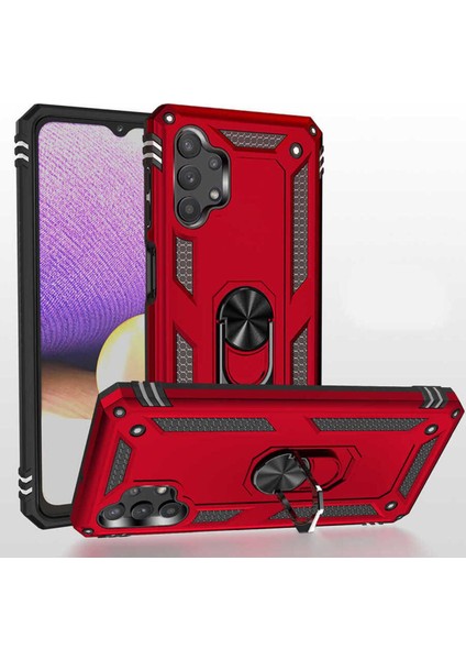 Samsung Galaxy A13 4g Kılıf Çift Katmanlı Polikarbon Koruma ve Manyetik Tutucu Stand Yüzük modelleri