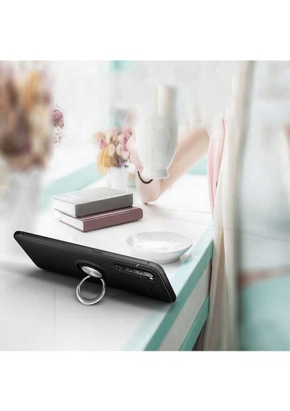 Oppo A91 Kılıf Yüzüklü ve Manyetik Araç Tutuculu Tpu Silikon fırsatları