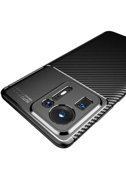 Xiaomi Mi Mix 4 Kılıf Karbon Fiber Görünümlü Ultra Ince Carbon Case