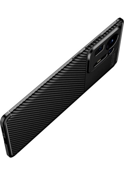 Xiaomi Mi Mix 4 Kılıf Karbon Fiber Görünümlü Ultra Ince Carbon Case