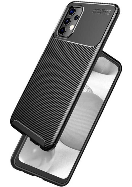 Samsung Galaxy A32 4g Kılıf Karbon Fiber Görünümlü Ultra Ince Carbon Case