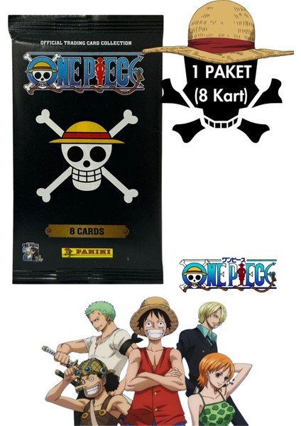 Panini One Piece Lisanslı Orijinal Trading Kartları Cards Koleksiyonluk 8li