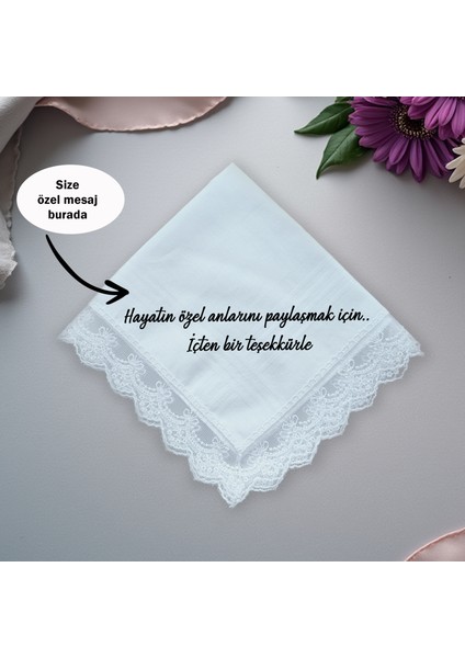Söz ve Nişan Tepsisi Için Söz Mendili– Kişiye Özel Dantelli Mendil |anlamlı ve Kalıcı Nişan Hatırası