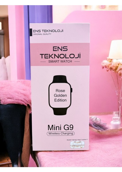 Kadın Akıllı Saat G9 Mini 3 Farklı Kordon ve Aksesuar Seti