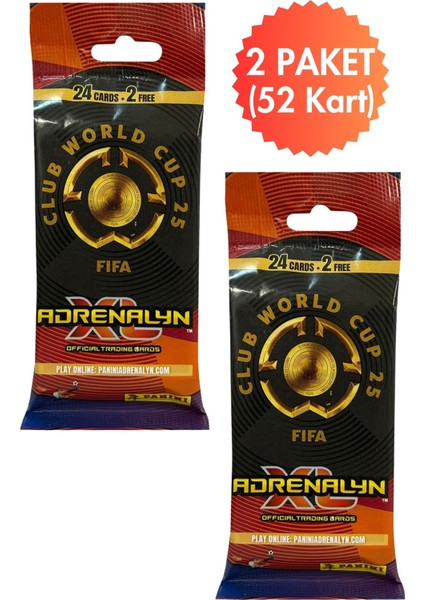 Panini Club World Cup 25 Lisanslı Orijinal Fat Pack Trading Kartları Cards Koleksiyonluk 26LI x 2 Paket