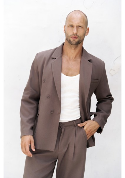 Ayyubay Kahve Erkek Blazer Ceket