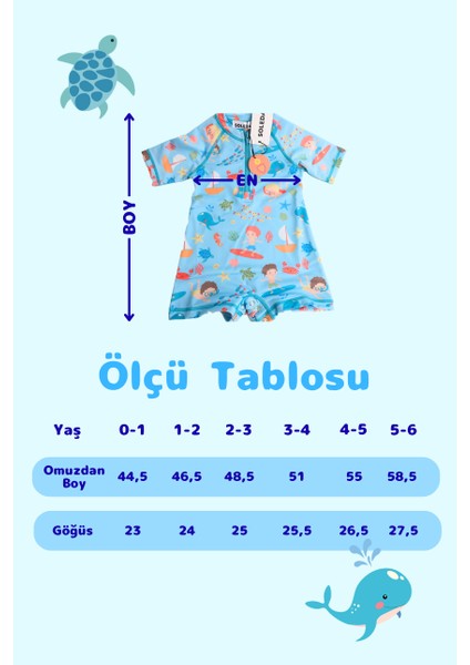 Uv Güneş Korumalı Upf 50 Bebek Çocuk Mayosu Journey Under The Sea indirimleri