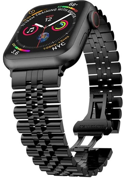 Ally Apple Watch 7-8 45MM 6-5-4 44MM Kayış Kordon Paslanmaz Çelik 3 Bakla 3-2-1 4 - NTR4389-8161 fiyatları