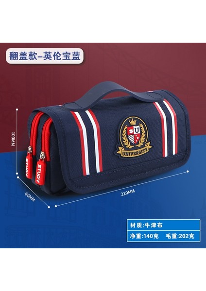 Ilkokul Erkek Çocukları Için Ingiliz Tarzı Kalem Kutusu, Çok Fonksiyonlu Kırtasiye Kutusu, Taşınabilir Kalem Çantası (Yurt Dışından)