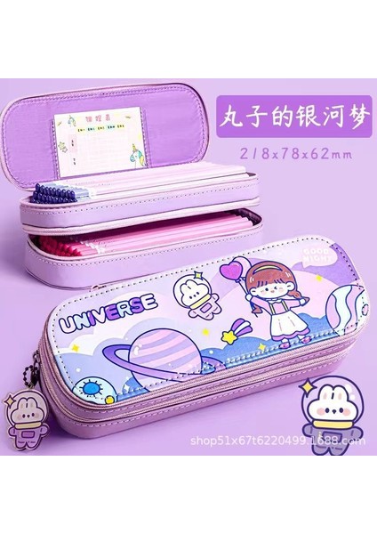 Karikatür Kaba Ayı Kalem Kutusu, Yüksek Görünümlü Çift Katmanlı Kalem Kutusu, Büyük Kapasiteli Kırtasiye Kutusu (Yurt Dışından)