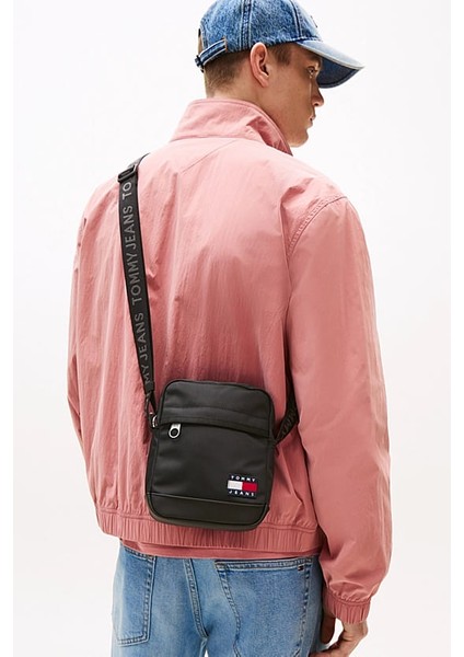 Erkek Günlük Çapraz Askılı Çanta - Siyah indirimleri