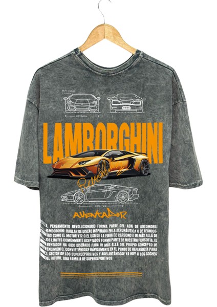 Lamborghını Pamuklu T-Shirt