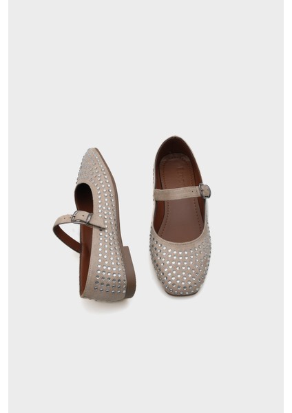 Kadın Tokalı Taşlı Mary Jane Babet