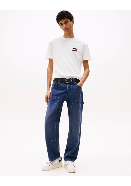 Tjm Reg Flag Graph Bckprnt T Ext Erkek Beyaz T-Shirt DM0DM21910YBL modelleri