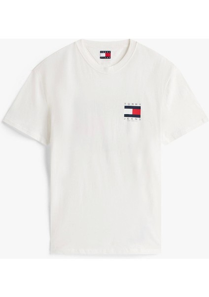 Tjm Reg Flag Graph Bckprnt T Ext Erkek Beyaz T-Shirt DM0DM21910YBL indirimleri