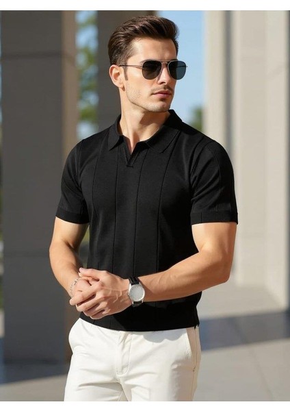 Erkek Kısa Kollu Polo Yakalı Triko Tshirt