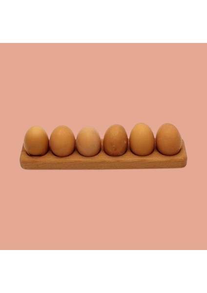 Fırınlanmış Kayın Ağacından 6'lı Yumurta Saklama Kabı