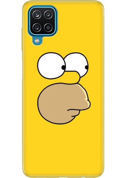 Samsung Galaxy A12 Pure Modern Desenli Silikon Kılıf Simpson