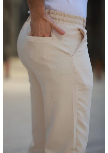Erkek Beli Bağcıklı Jogger Pantolon