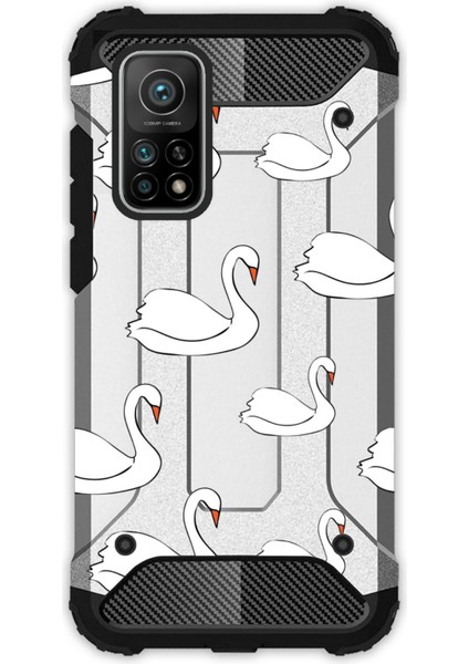 Xiaomi Mi 10T Pro 5g Kılıf Desenli Antishock Crash Kapak - Kuğu