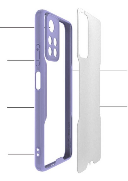 Xiaomi Redmi Note 11T 5g Uyumlu Kılıf 0,2mm Ultra Ince Kamera Lensi Korumalı fiyatları