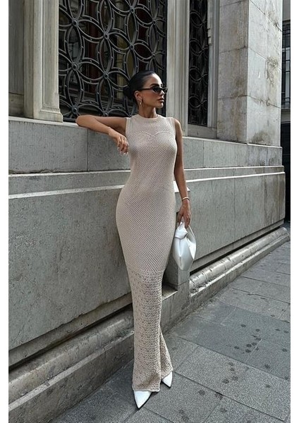 Afro Ajurlu Maksi Elbise 2796