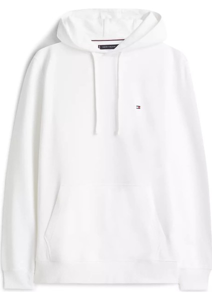 Erkek Essential Terry Kapüşonlu Sweatshirt - Beyaz