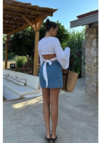 Cecile Denim Mini Etek 4015-17 indirimleri