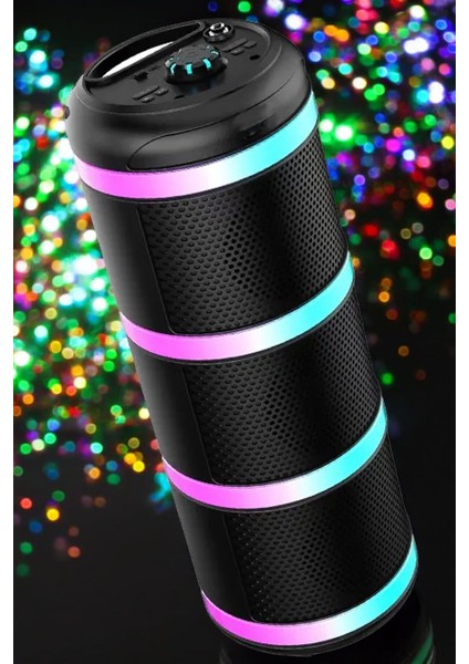 Mikrofonlu Karaoke Seti Yüksek Ses Kalitesi Speaker Dekor Parti Kına Doğum Günü Speaker Bt 5.0 Aux