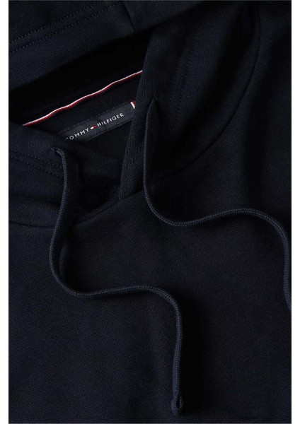 Erkek Essential Terry Kapüşonlu Sweatshirt - Lacivert