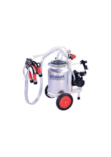 Mini Tek Sağım Süt Sağma Makinası (Tek Güğüm - Alüminyum)