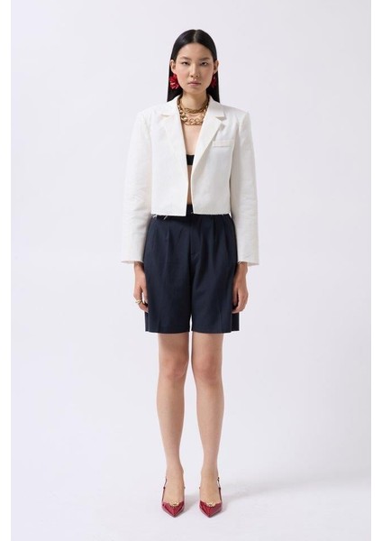 Crop Keten Blazer Ceket fiyatları
