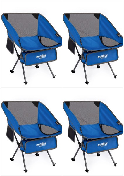 Evolite Mini Kamp Sandalyesi 4-Lü Set - Haki