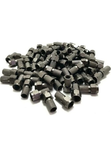 Contalı F Konnektör Rg6/u6 22 mm (10 Adet) Geniş Su Geçirmez Paslanmaz