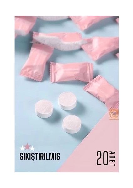 Sıkıştırılmış Seyahat Çanta Mendili 20X18 cm fiyatları