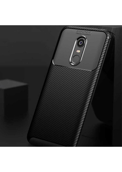Xiaomi Redmi 5 Plus Kılıf Karbon Fiber Görünümlü Ultra Ince Carbon Case