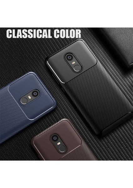 Xiaomi Redmi 5 Plus Kılıf Karbon Fiber Görünümlü Ultra Ince Carbon Case