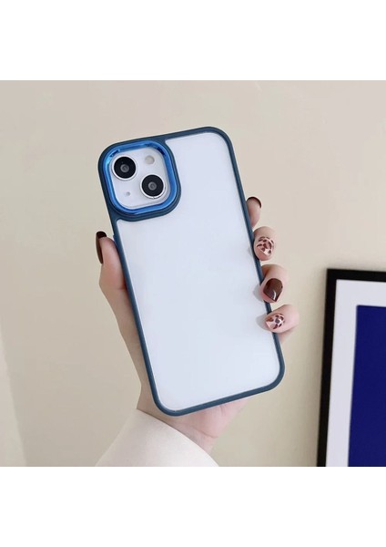 Apple iPhone 12 Promax Kılıf Kenarları Renkli Arkası Şefaf Renkli Şık Görünüm Dayanıklı